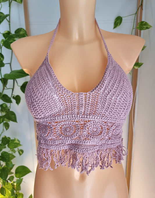 Crop top à franges