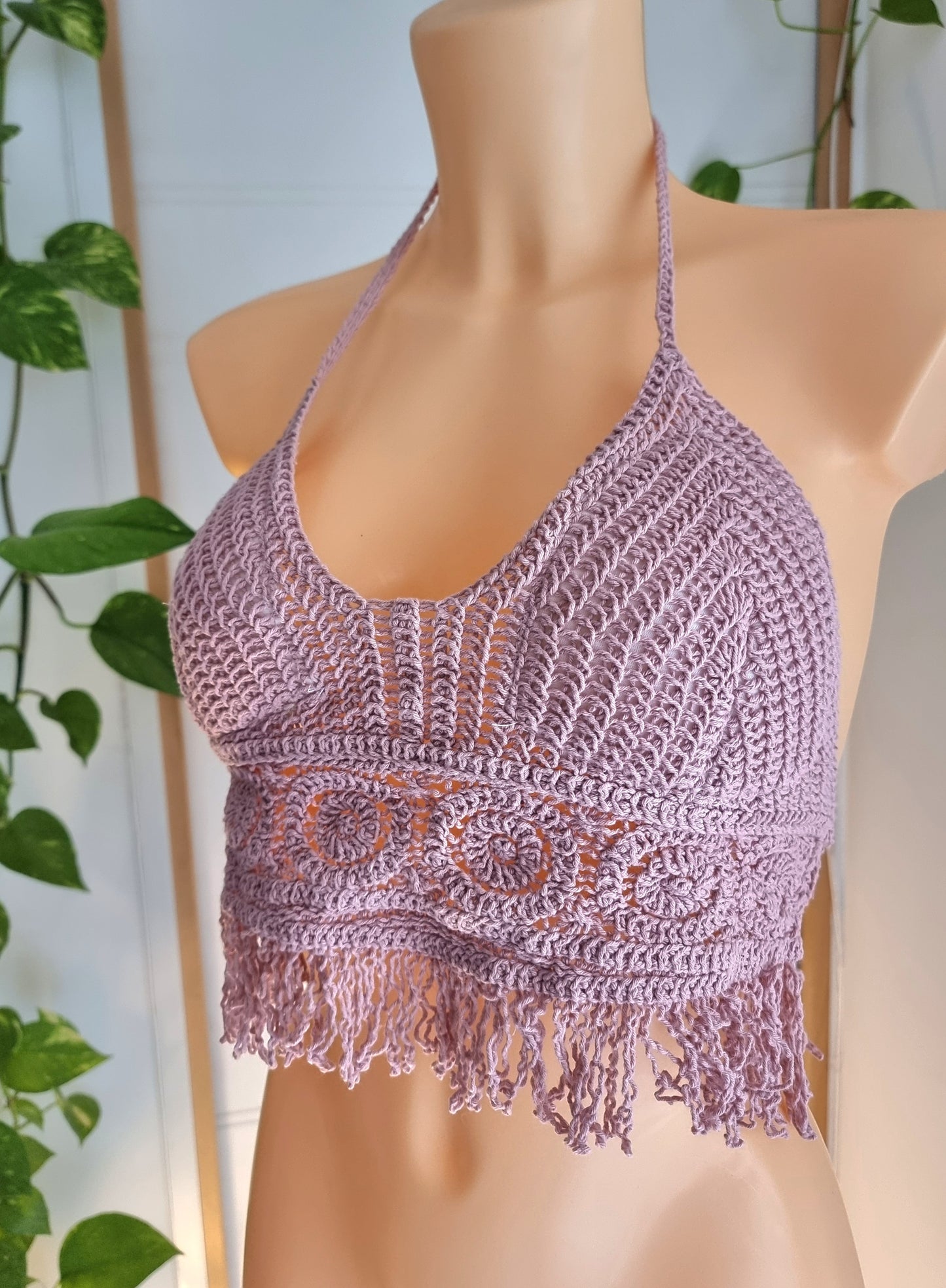 Crop top à franges