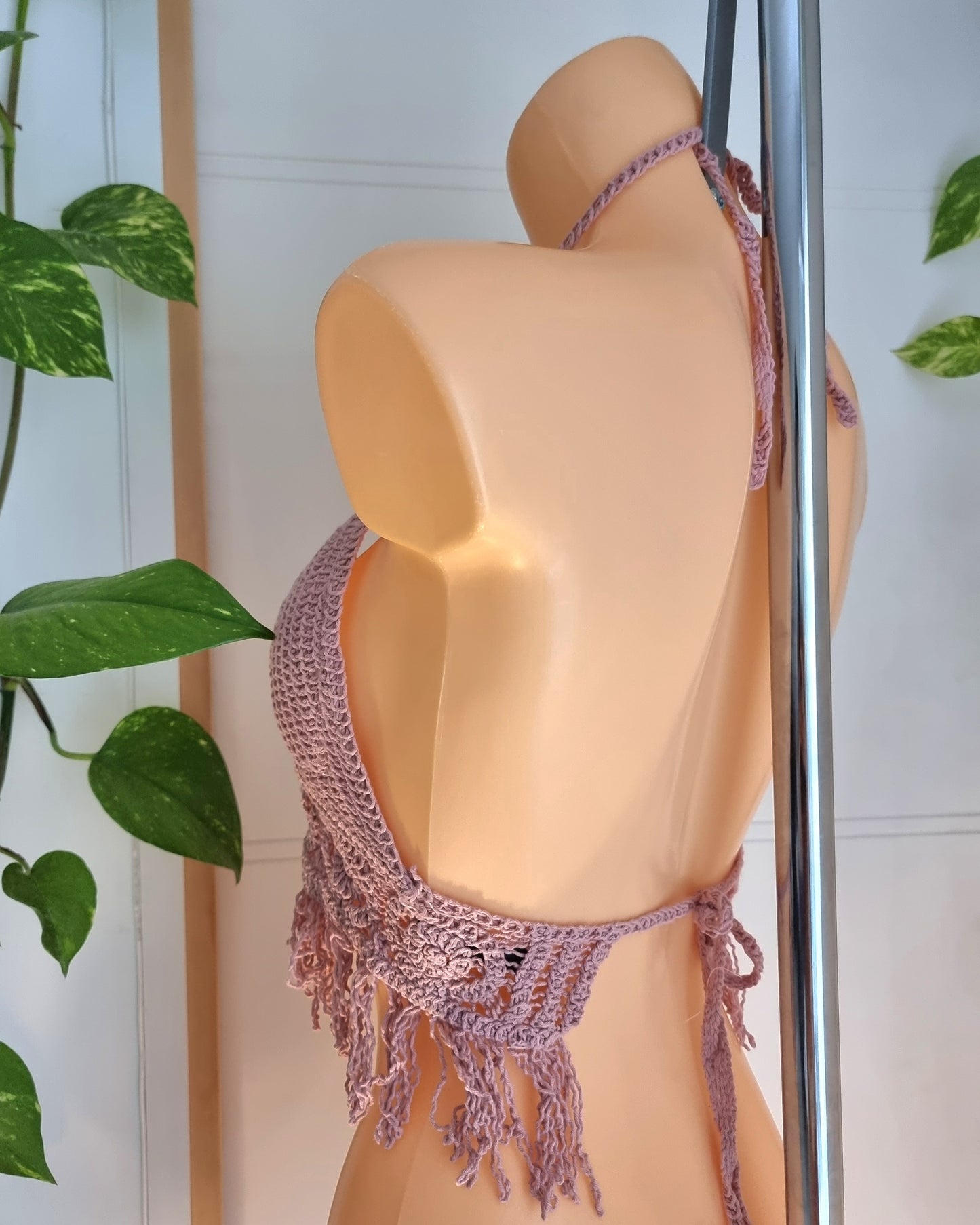 Crop top à franges