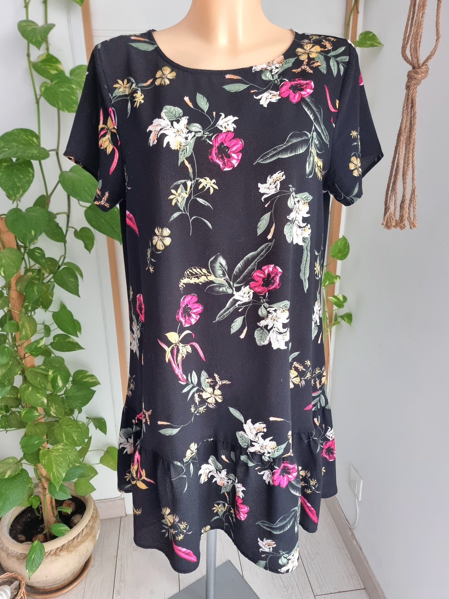 Robe droite fleurie