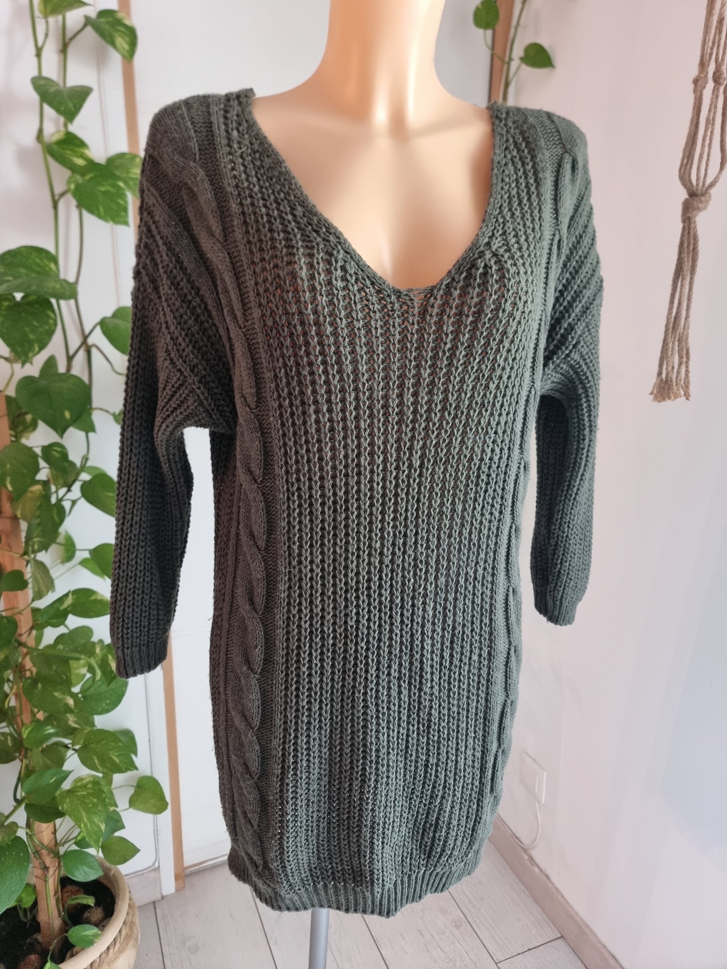 Robe pull dos croisé