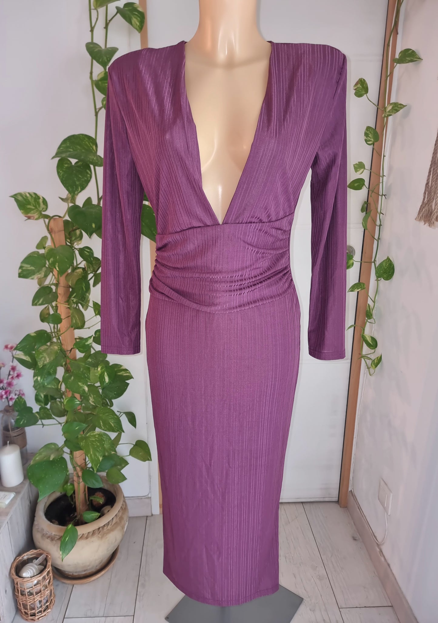 Robe longue decoletée